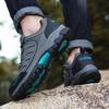 Outdoor Hiking Shoes Men Lace-up Anti-slip Wear-resistant Casual Sports Shoes Men Shock-absorbing Breathable Low-top Shoes Men
