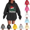 Women's Fashion Casual Long Sleeve Loose Christmas Print Hooded Sweatshirt
