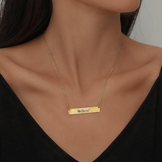 Персонализированное ожерелье из титана с подвеской в виде буквы имени из нержавеющей стали и золота для женщин, индивидуальные ювелирные изделия