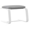 Footstool Light Grey 51 x 41 x 40 cm Fabric