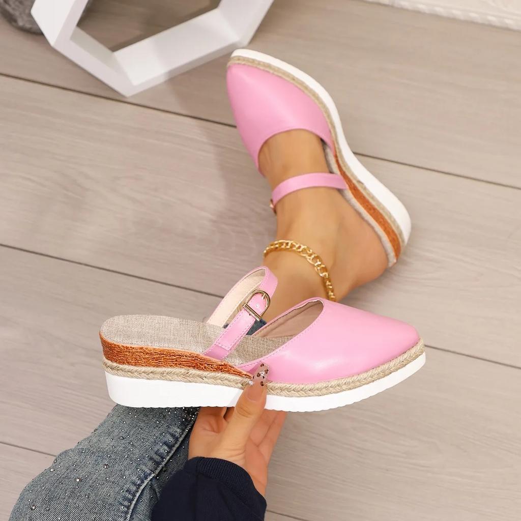 Women Closed Toe Wedge Sandals Summer New Gladiator Fashion Shoes Woman Espadrilles Platform Sandals Women Sandalias De Mujer