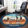 1pc PragueCzech Republic Office Round Area Rug, Indoor Mat Suitable ForOffice, Under Office Chairs Bedroom Living Room Home Decor, Room Deco,  n73