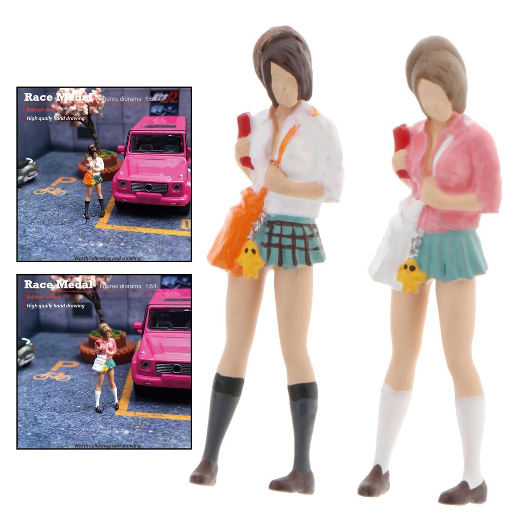 1/64 Model Characters Tiny PVC People Table Scenario Diorama