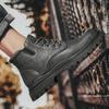 Осень-зима Новые мужские повседневные ботинки Толстые универсальные уличные ботинки Роскошные кожаные формальные мужские туфли Ботильоны ручной работы