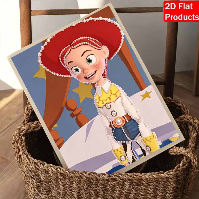 Disney Pearl Art Toy StoryJessie's Childhood DIY Handmade Pearl  Gemstone Art Kit | Uniquely Shaped Craft for Home Wall Decor