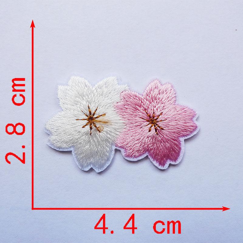 10 шт. розовые и белые цветочные вышивки, железные наклейки для одежды, сумка для одежды, вышивка, аппликации