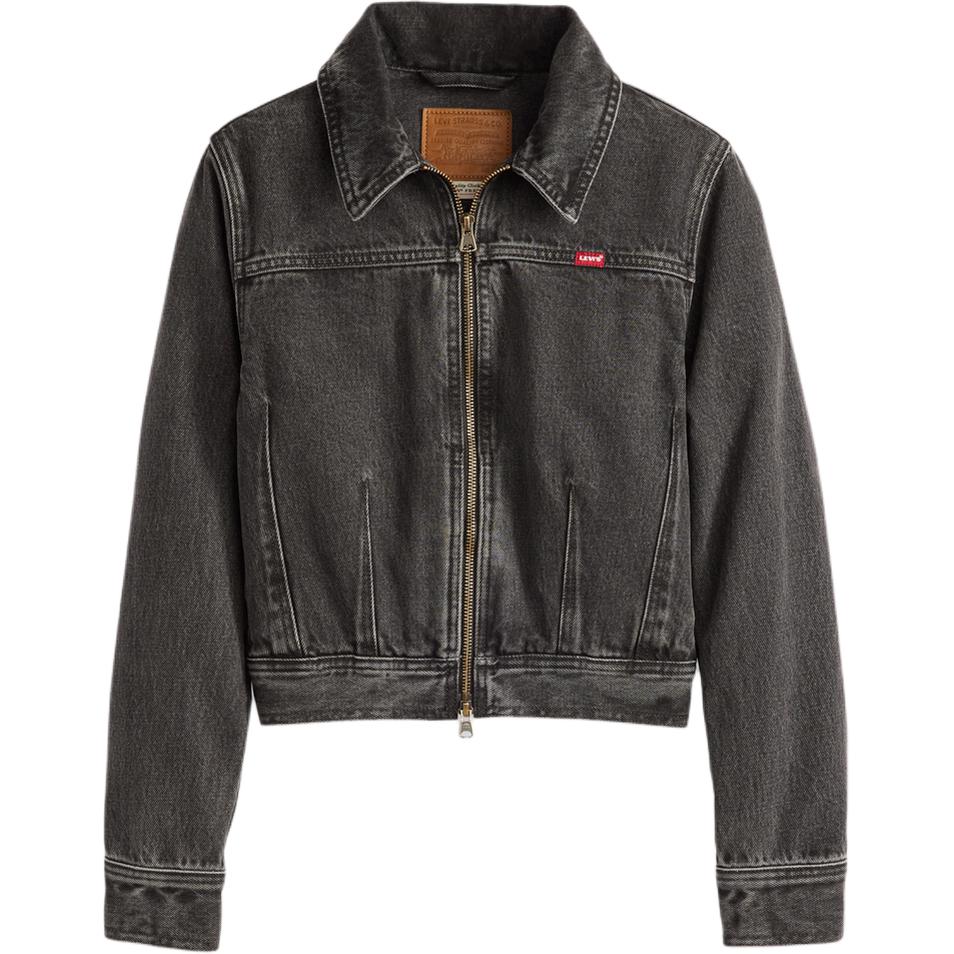 Куртка Levis Slim Fit на молнии с длинным рукавом Женские куртки Черный 001W8-0001