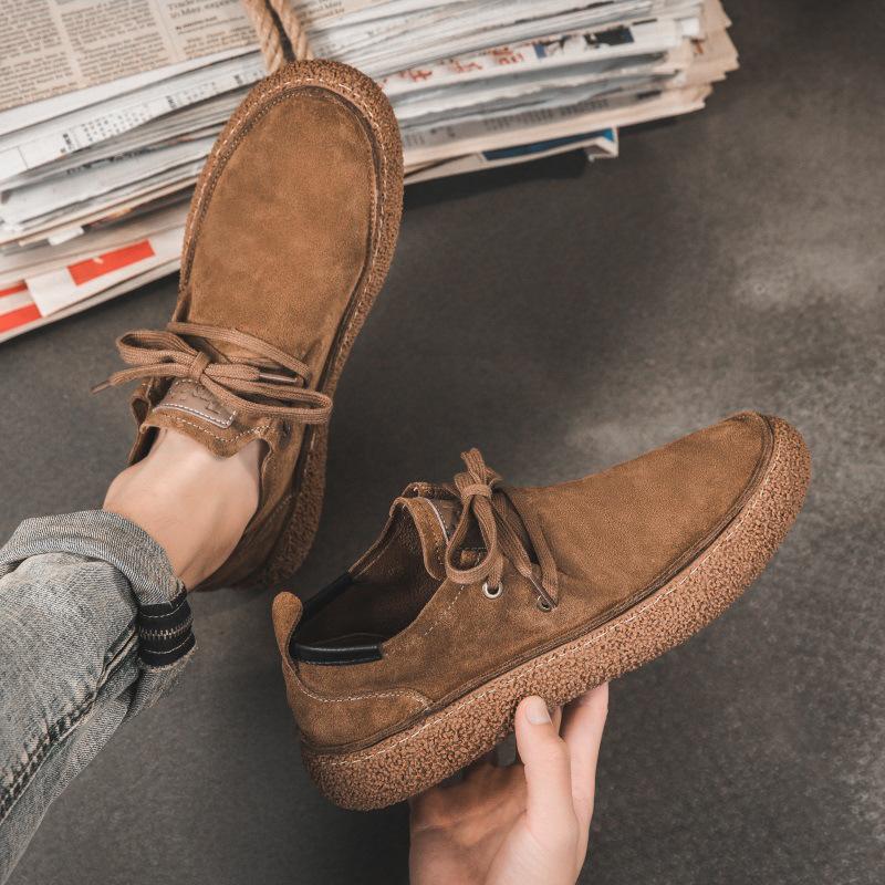 Модная повседневная мужская обувь, роскошные настоящие кожаные мокасины, британские высококачественные кроссовки, дышащие, на шнуровке, на танкетке 2024