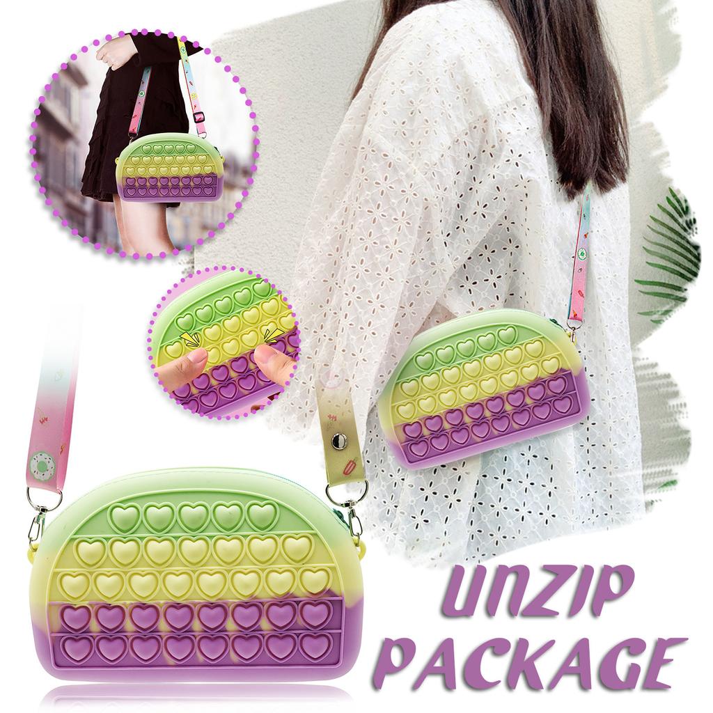 Push  Toy Pendant Bag ,Bubble  Toy Stress Relief Toys For Adult Kids