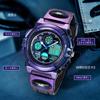 Часы для мальчиков, спортивные часы для активного отдыха, многофункциональные, водонепроницаемые, с оповещением, датой, днем, двойное время, светодиодный аналоговый дисплей, для девочек и мальчиков, цифровые часы для детей