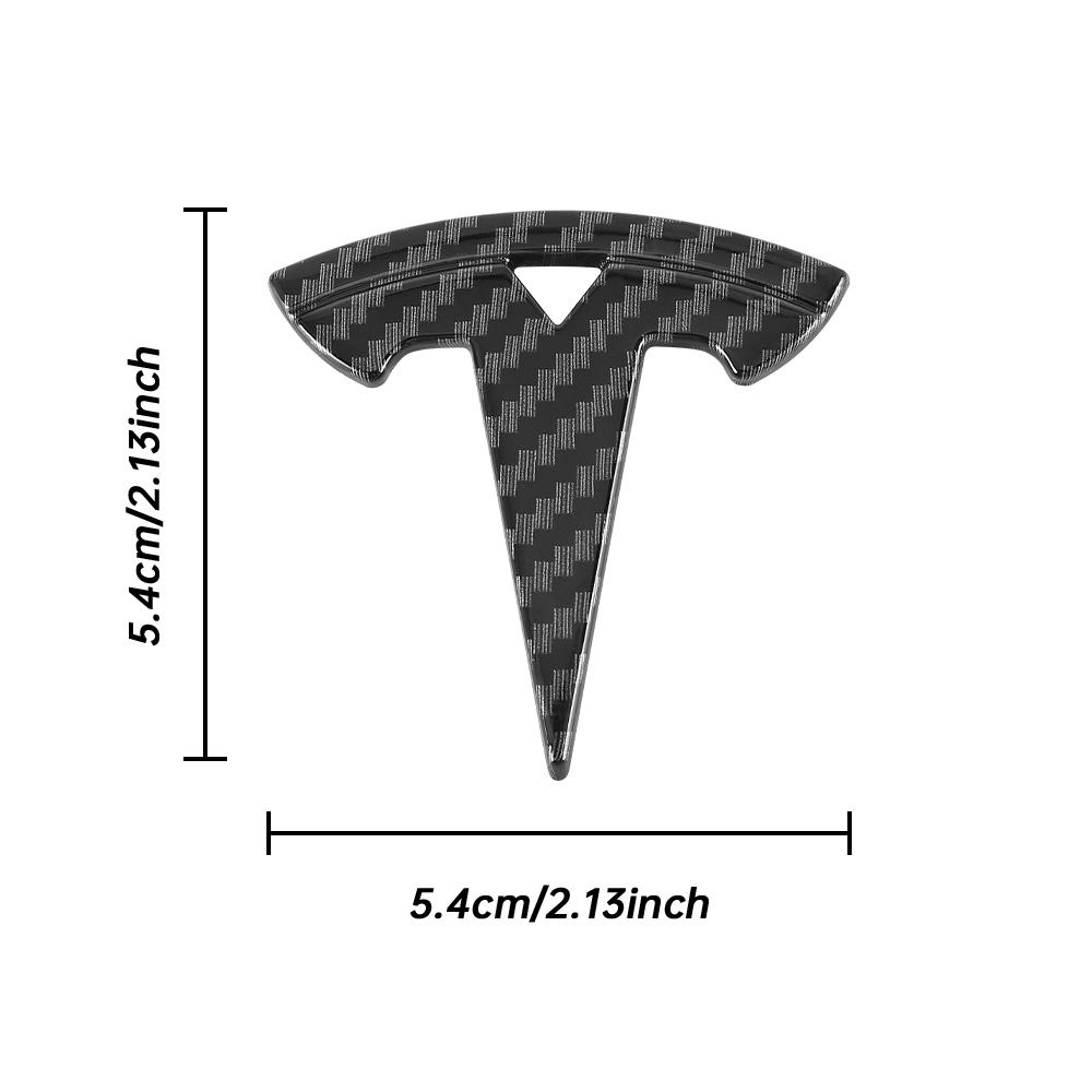 ELSUM1 1pc ABS Car Badge Steering Wheel Decoration Sticker For Tesla Model Y 3 S X Roadster Bonina Coil Mod WYE Auto Valve Accessories