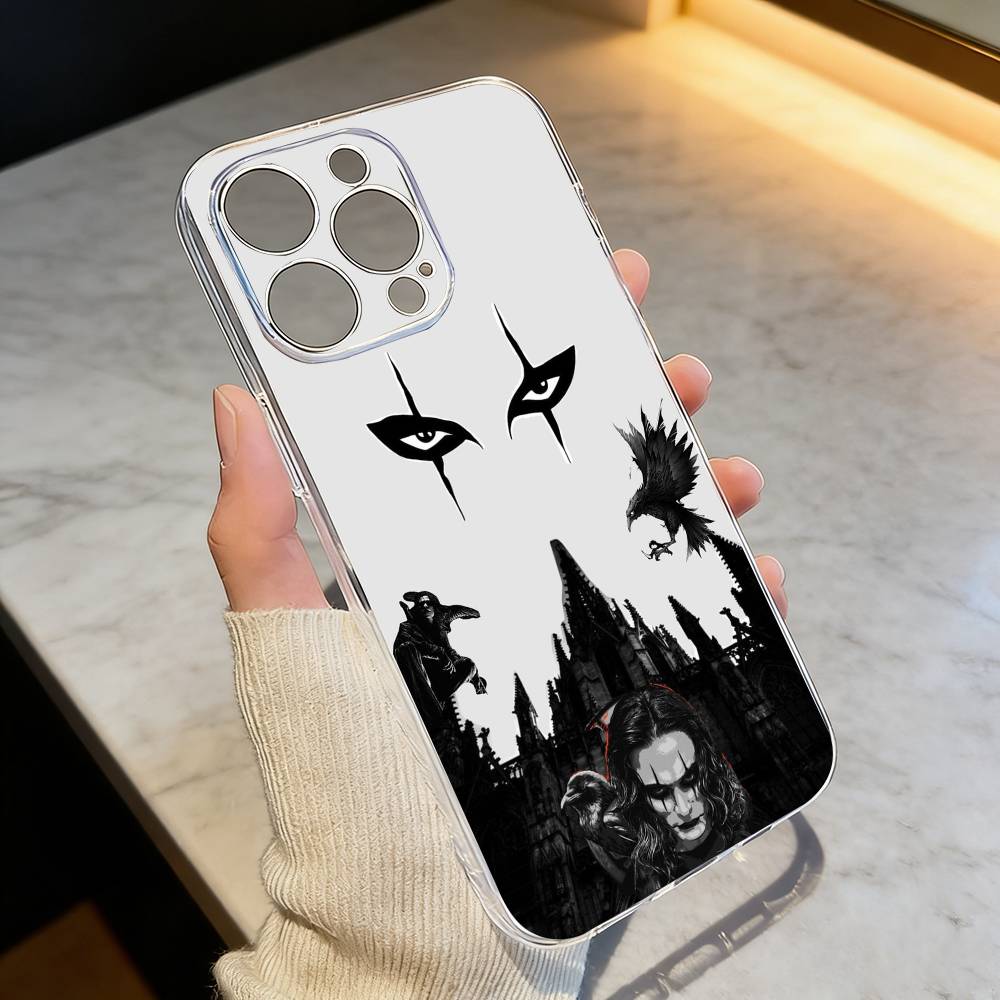 T-THE CROWS T-Триллер Чехол для телефона Прозрачный Силиконовый Мягкий Для iPhone 17 16 15 14 13 12 11 Mini Pro Max Plus