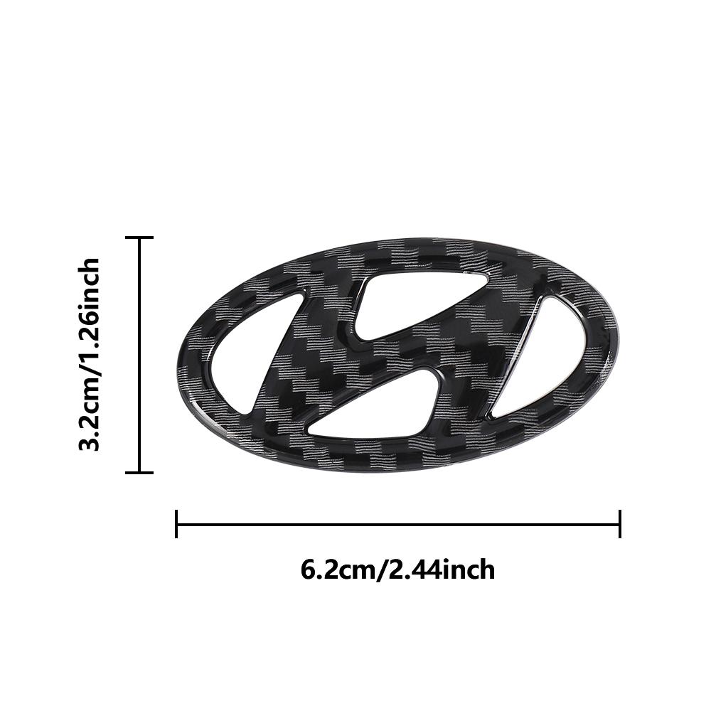 ABS Car Steering Wheel Center Emblem Sticker For Hyundai Tucson Elantra Accent i40 i30 i10 i20 Veloster Auto Interior Decoratio E7