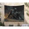 Dark Fantasy Knight Tapestry