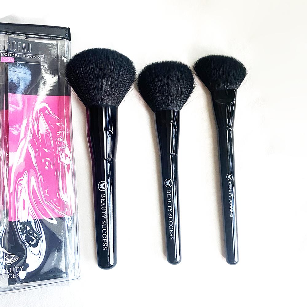 Beauty Success Makeup Brushes Set - Natural Bristles Flat Round Powder Angled Blusher Contour Cometics Brushes Tools