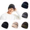 1 шт. стильная вязаная шапка толстая теплая защита ушей уличная ветрозащитная мужская шапка холодостойкая