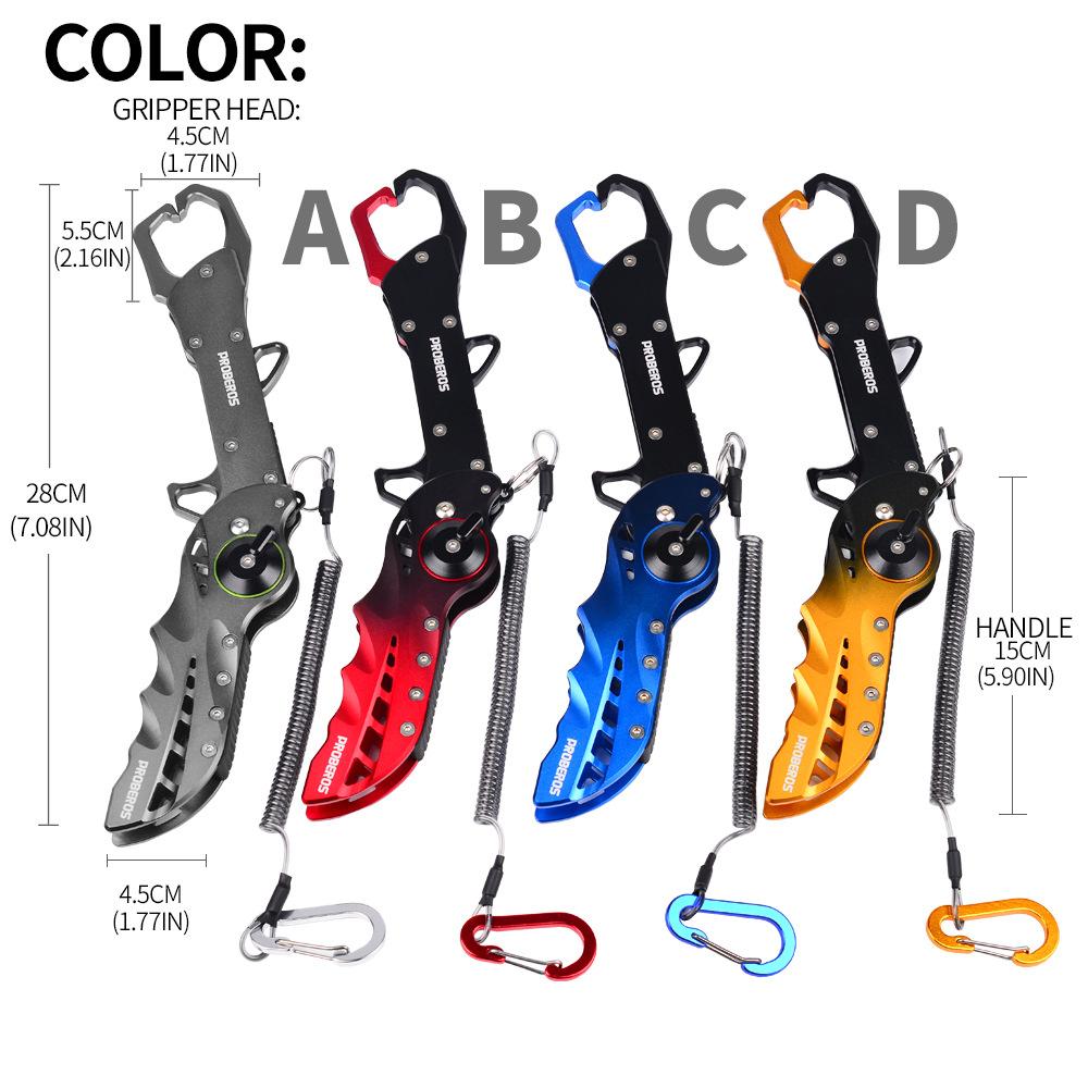 Контроллер рыбы для крупных объектов из алюминиевого сплава, многофункциональный, портативный, складной контроллер рыбы, зажим для рыбы, плоскогубцы и недостающая веревка