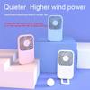 Compact Mini Fan Rechargeable Stand Small Pocket Fan with Three Wind Speeds Powerful Range Long-lasting Fan Hand Held Fan Neck
