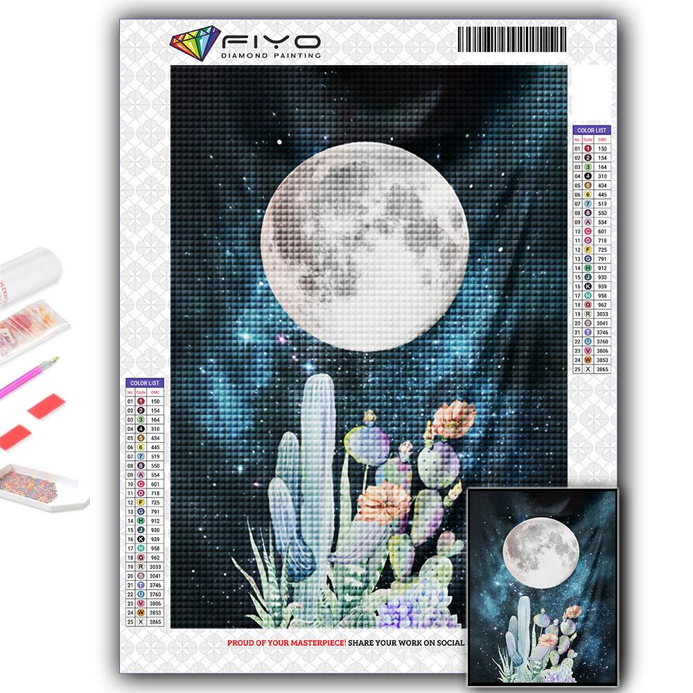 Популярный 5D DIY Вышивка крестом Картина Фазы Луны Полная выкладка Алмазная мозаика Набор для рукоделия Настенная наклейка Декор для дома