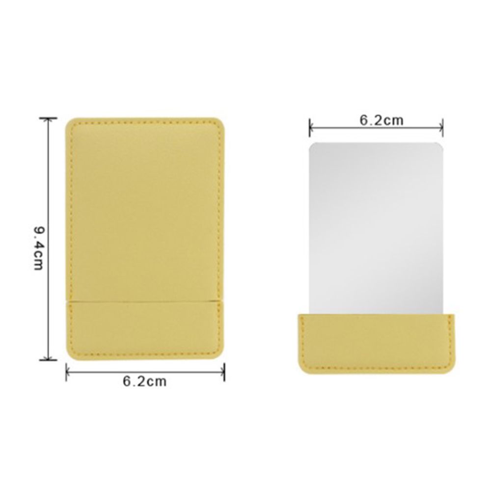 Portable Foldable PU Leather Rectangle Cosmetic Tools Makeup Mirrors Vanity Mirror Pocket Mirror