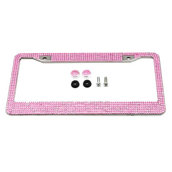 Стразы из нержавеющей стали, блестящие автомобильные рамки номерного знака, крышка тега