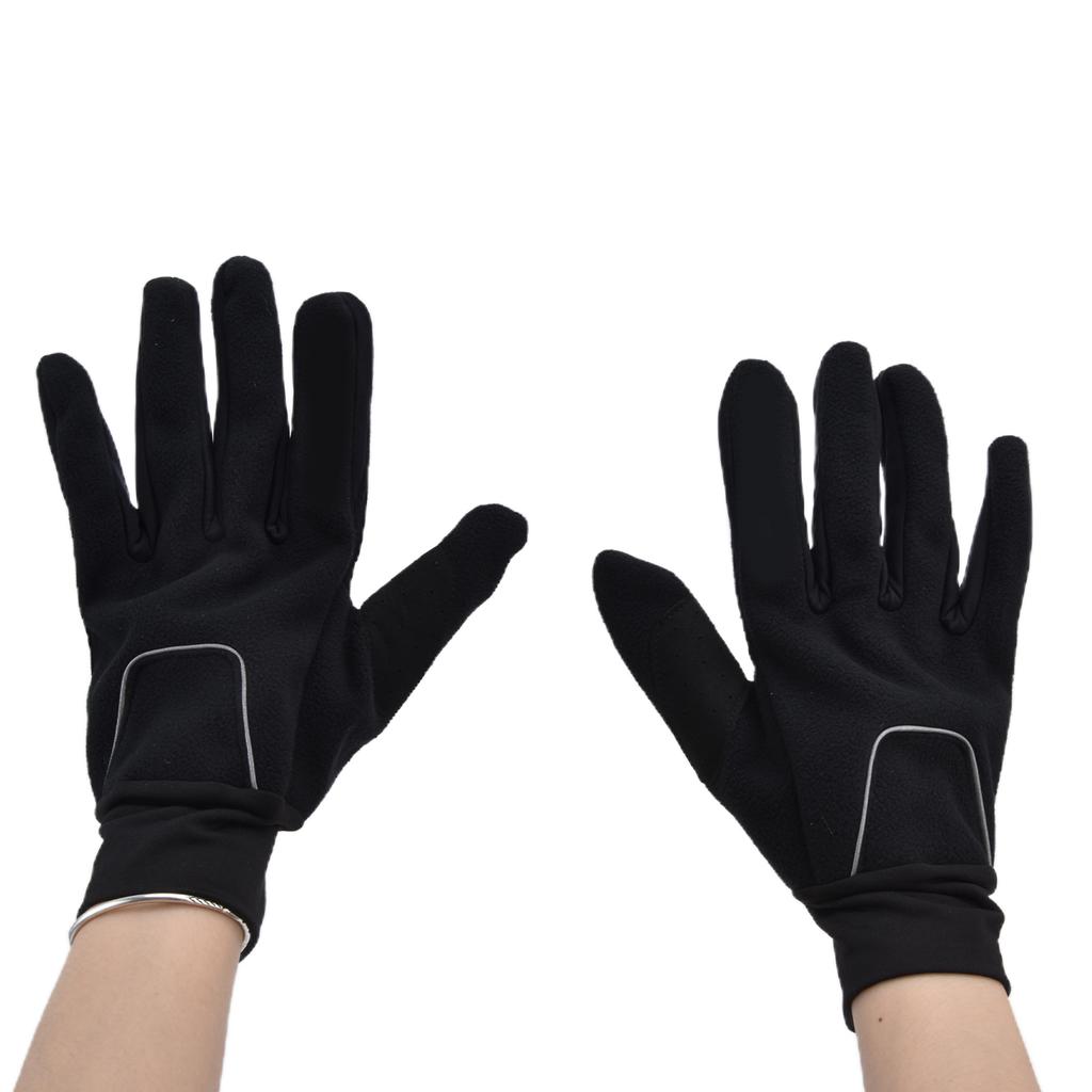 Cycling Gloves Touch Sensitive Waterproof Black Non Slip Windproof Gloves for Outdoor Cycling Travel