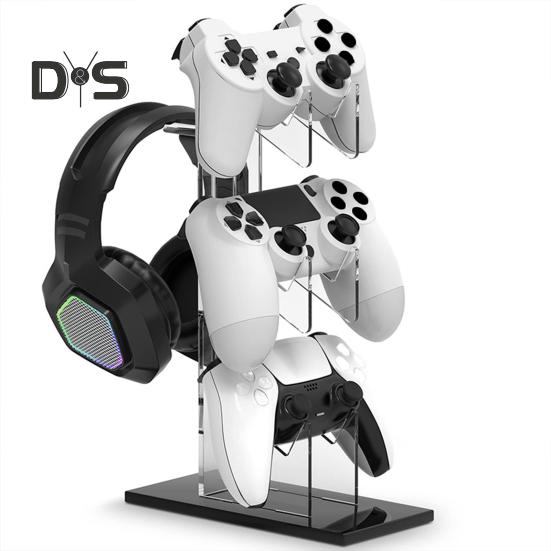 Универсальный держатель для контроллера, подставка для наушников, 3-слойная конструкция, прочная несущая подставка для контроллера для PS4/PS5/Switch