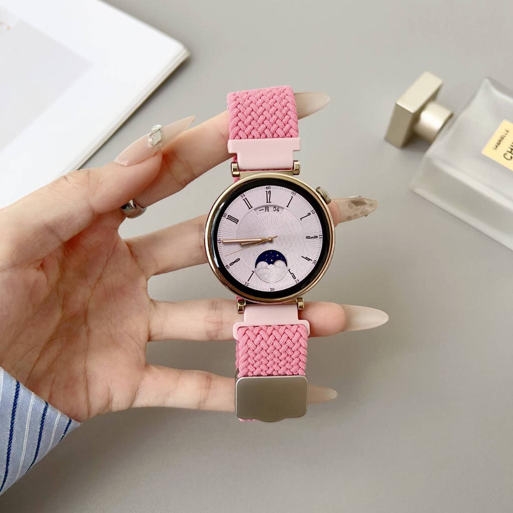 For Huawei GT5 Watch GT4 Nylon Braided Magnetic Buckle Watch4Pro Strap Samsung 18/20/22M