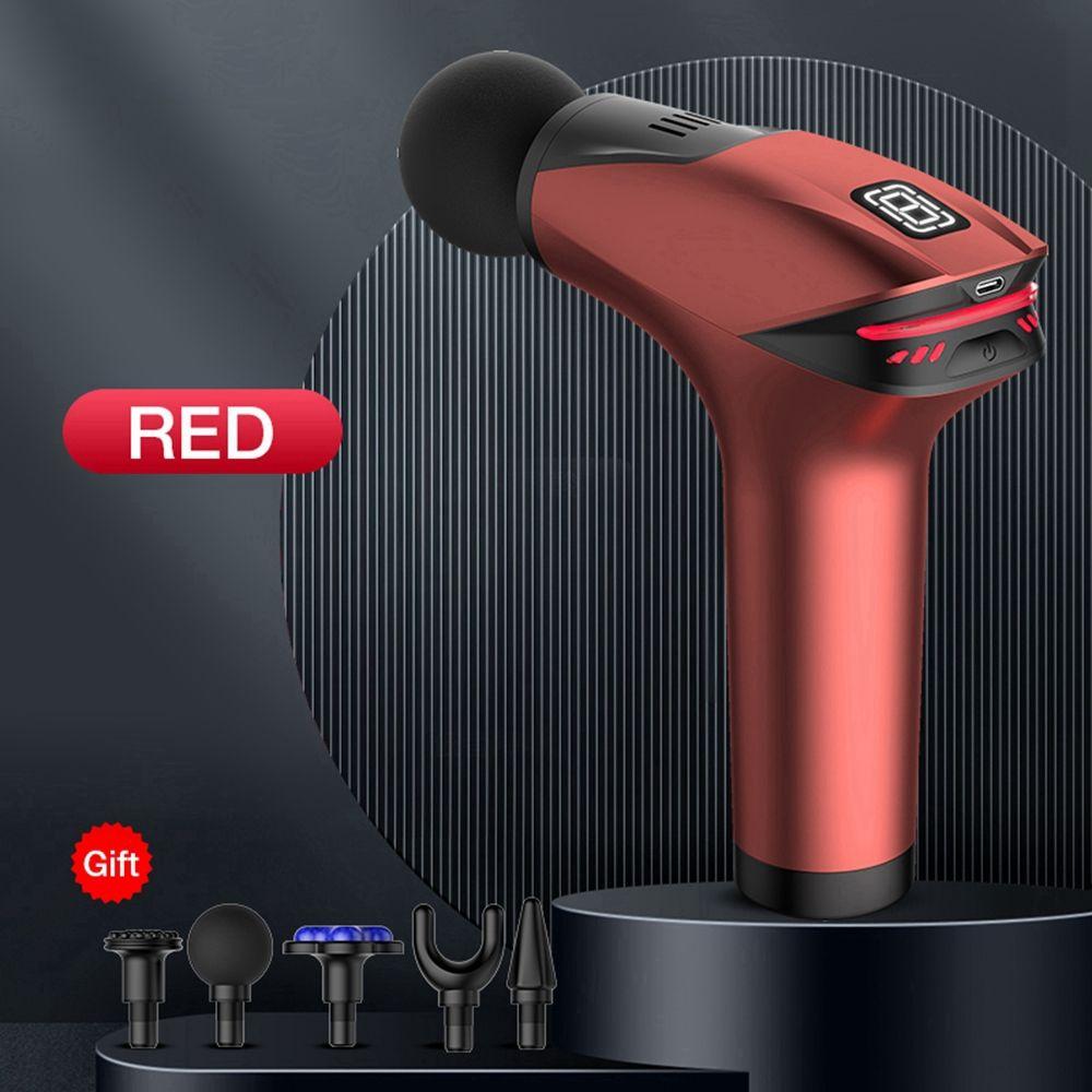 Новый холодный компрессионный фасциальный пистолет с ЖК-дисплеем, красочные огни, фитнес-массажер для расслабления мышц, электрошокер для шеи, упражнения на спину, глубокие ткани