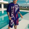 Летняя мужская модная футболка в уличном стиле с шортами — 3D-принт, свободный крой, модный хип-хоп