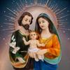 Holy Family Statue Christian Showpiece Figurine Gifts for Home Decor God Idol House Warming Wedding Anniversary,