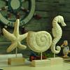 Starfish Sea Wood Sculptures Conch Wood Carving Marine Crafts   Bedroom