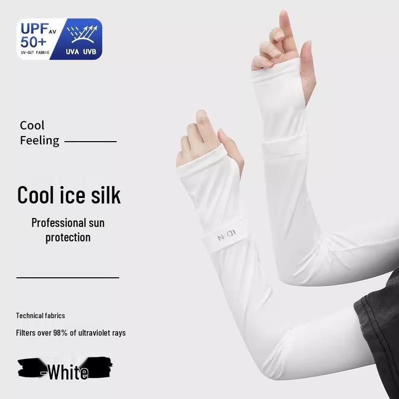 Plus Size Breathable Summer UV Protection Cycling Arm Sleeves - Lightweight & Loose Fit