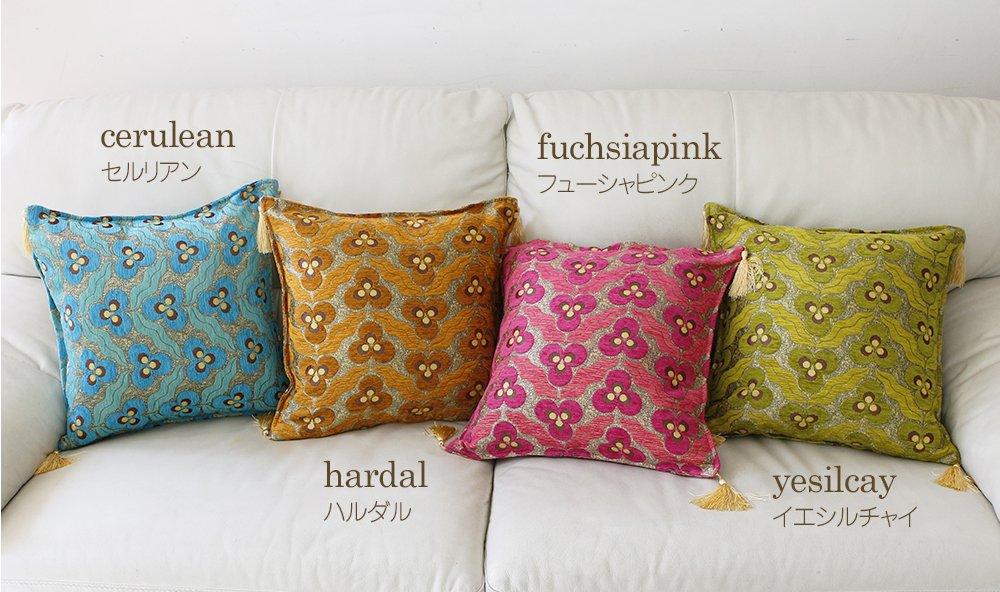 Наволочка из велюра 45 см от Chintomani [Турецкий дизайн] (Йешилчай)