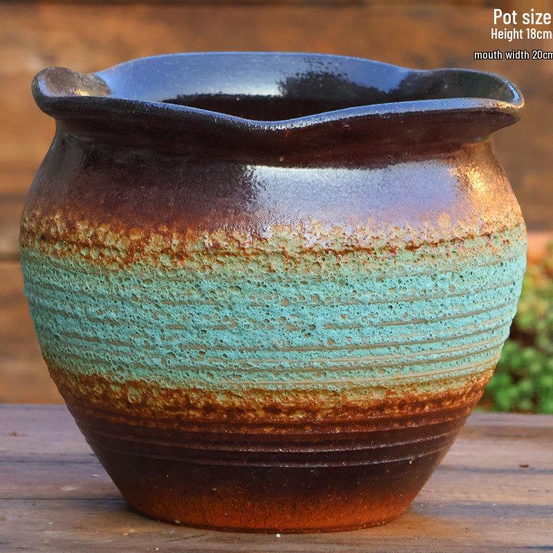 Специальное предложение: Высокий ретро-керамический цветочный горшок для суккулентов или зеленого редиса