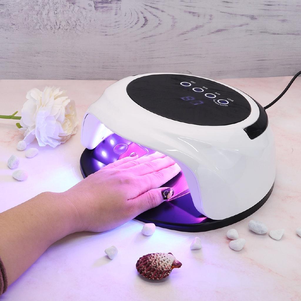 98 Вт Лампа для ногтей Светодиодная сушилка для ногтей для сушки S Гелей Полировка С умными датчиками Маникюр Нейл-арт Салонное оборудование Совершенно новое