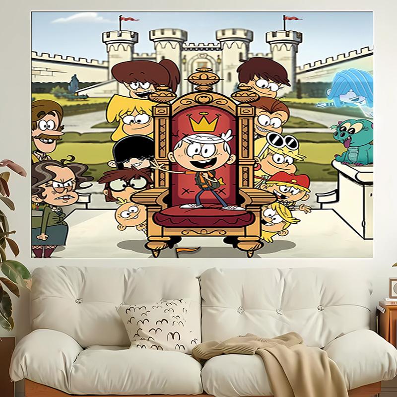 1pc The Loud House1 Tapestry, Living Room, Bedroom, Office, Party Decor, Ideal Festive Gift