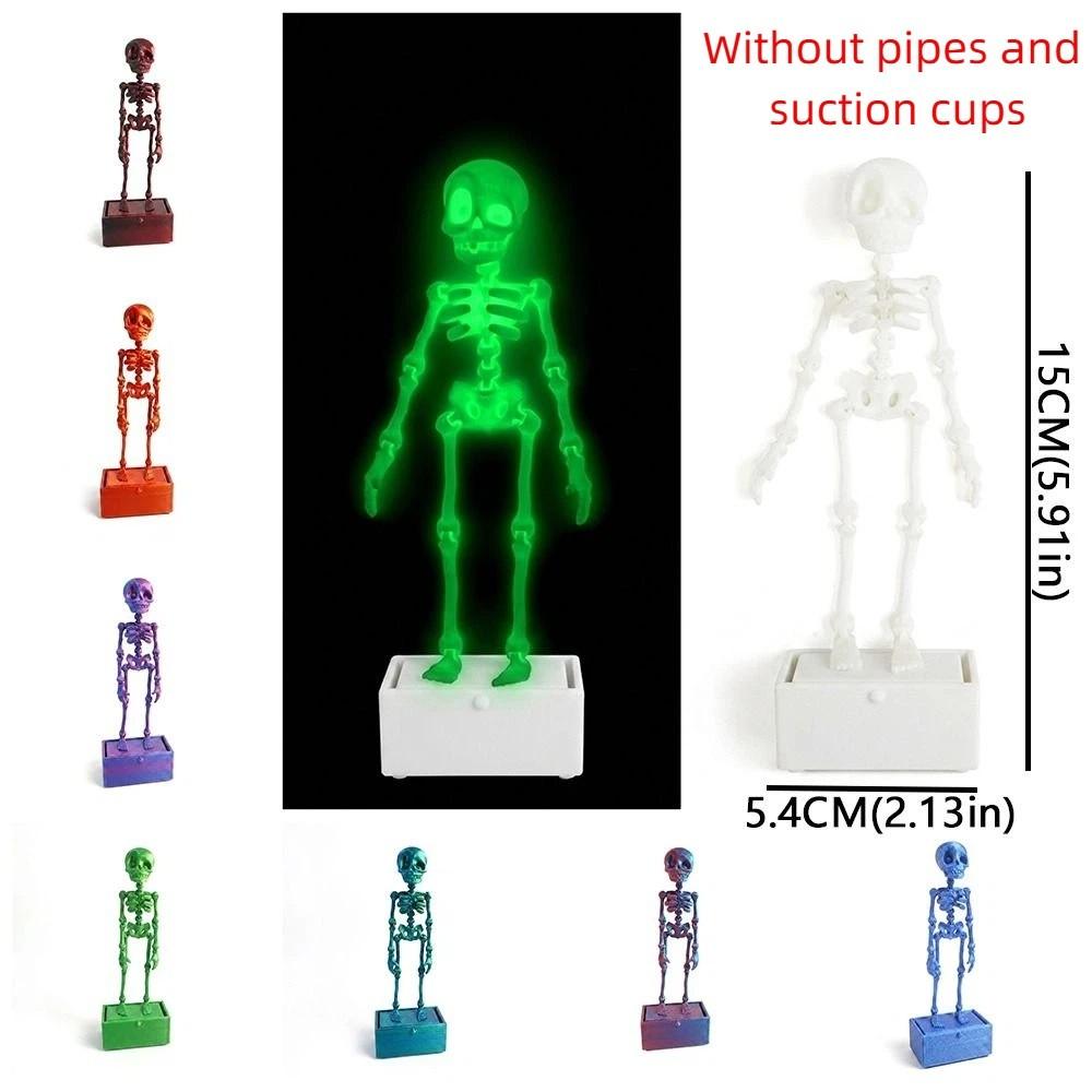 Glow in Dark Dancing Skeleton Aquarium Bubbler Movable Skeleton Fish Tank Bubbler Aquatic Products