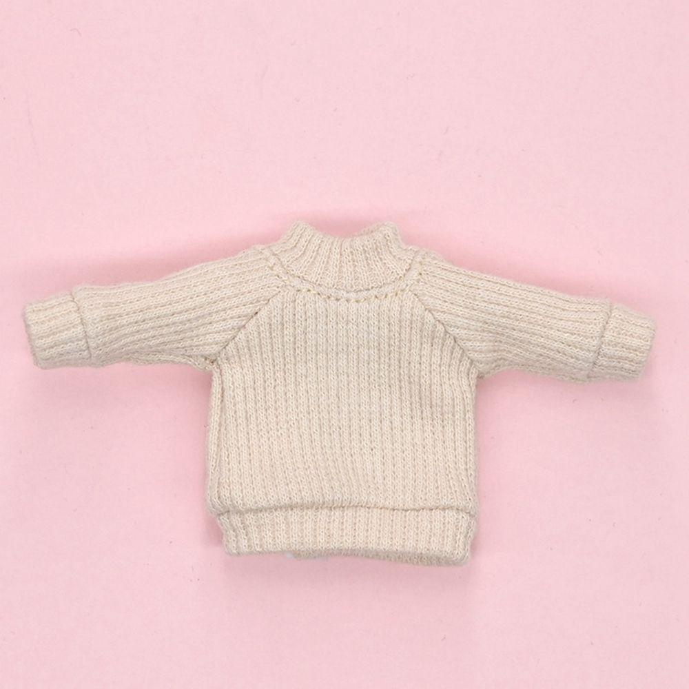 Одежда для кукол 1/12 Вязаный свитер с высоким воротником для кукол BJD 1/11 Аксессуары Модные топы для кукол ob11 Базовый пуловер