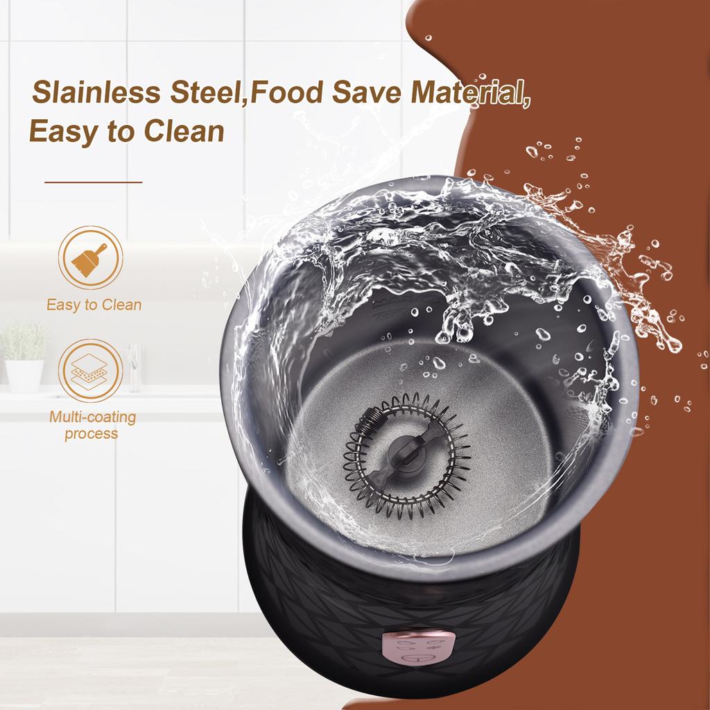 Электрическая вспениватель молока для вспенивания Молокоотпариватель 4-в-1 с пенообразователем для