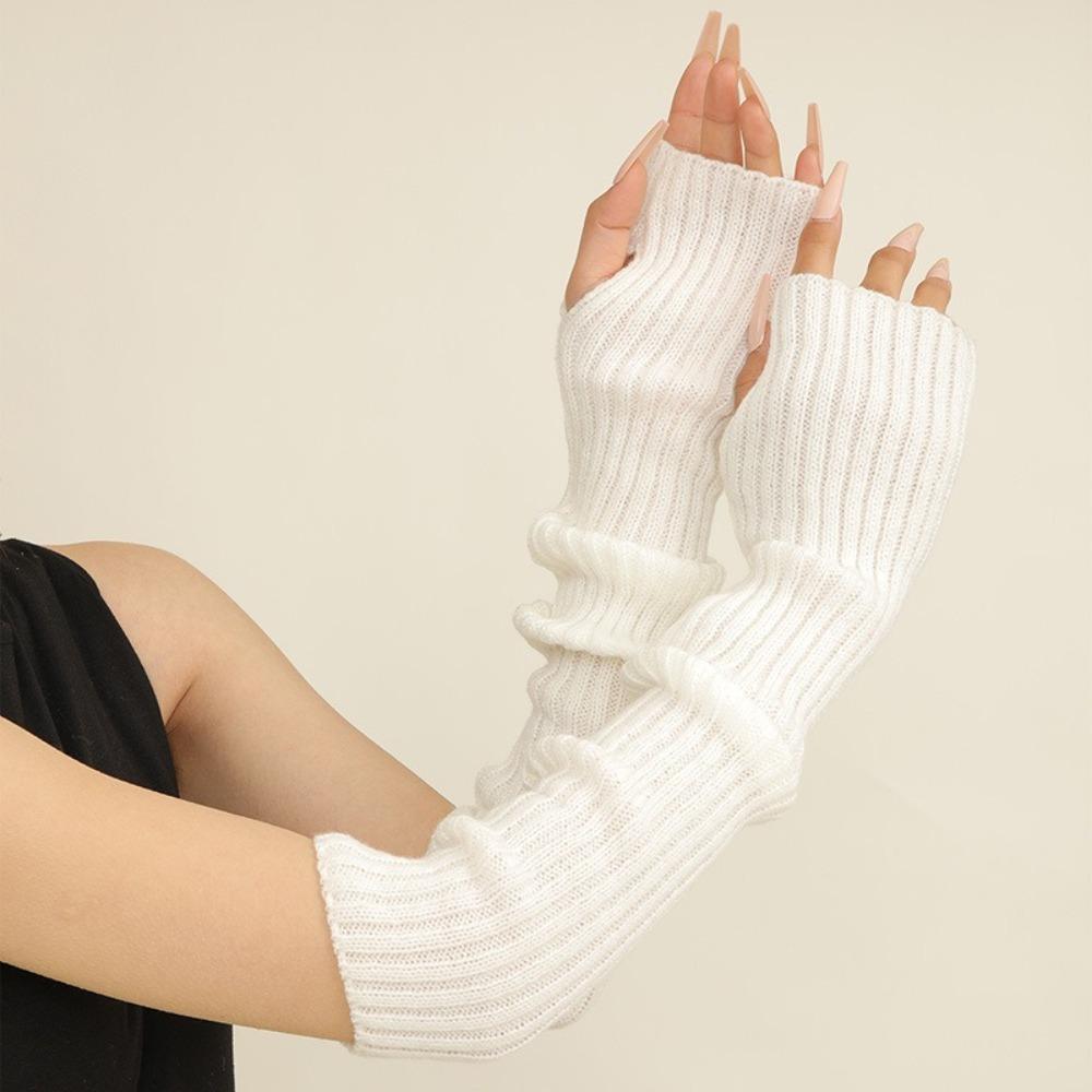 Knitted Winter Arm Warmer Lolita Style Gothic Mittens High Quality Fingerless Gloves