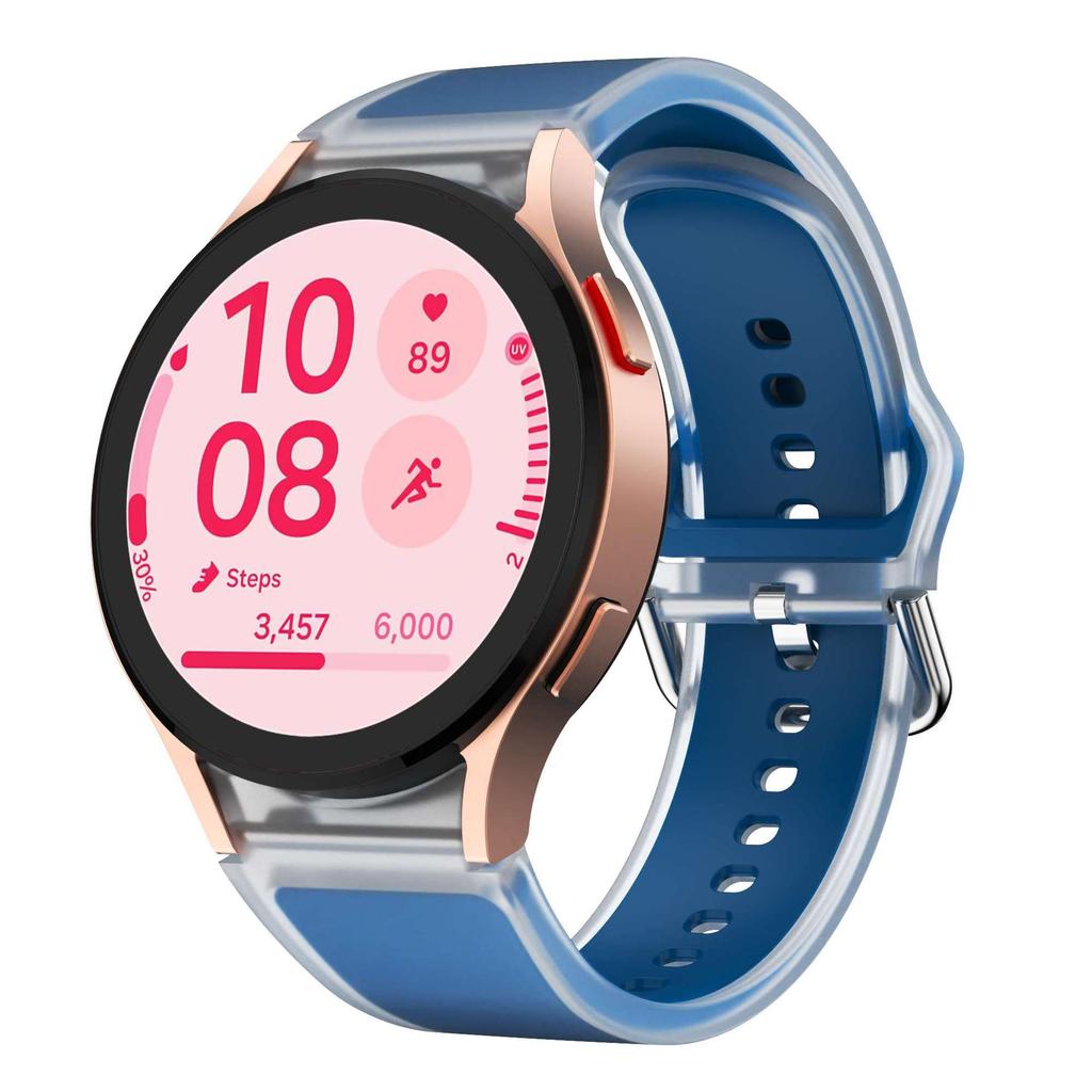 Ремешок силиконовый спортивный No Gaps 20 мм для Samsung Galaxy Watch 7 6 5 Pro 4 44 мм FE 40 мм Band Watch6 Classic 47 мм 43 мм Аксессуары
