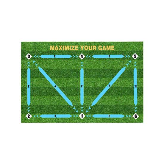 Футбольный коврик для тренировки шагов, нескользящий, с низким уровнем шума, коврик для системы тренировок футбола, коврик для тренировки ловкости шагов для тренировки дриблинга дома