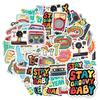 35pcs Funky Vintage Stickers Colorful Groovy Graffiti Decals  Stickers For Guitar Laptop Helmet Skateboard Laptop Notebook