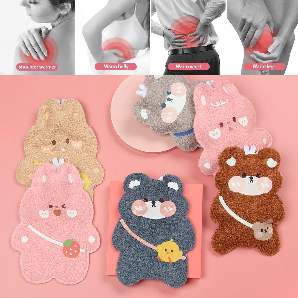 Reusable Portable Cartoon Plush Water Injection Relaxing Hot Water Bottle Hand Warmer
