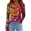 Женская модная свободная повседневная блузка с длинным рукавом и карнавальным принтом