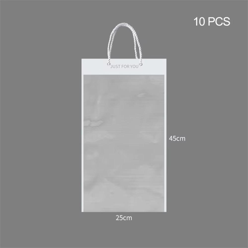 10 шт. с ручкой цветы упаковочный мешок праздничные принадлежности флорист пластиковый пакет цветы упаковочные пакеты подарок