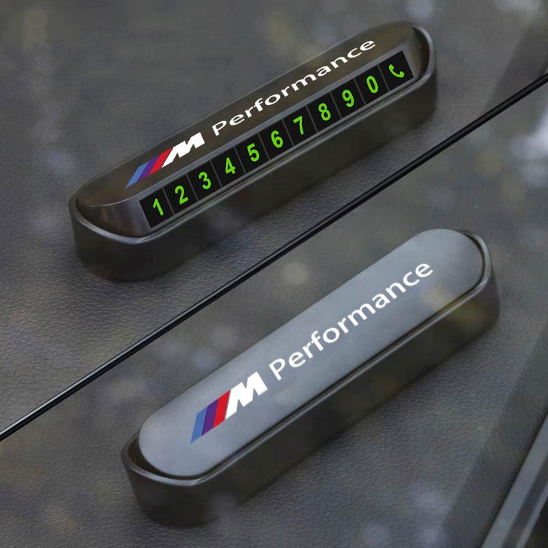 M ЛОГОТИП Автомобильная временная парковочная карта Карта с номером телефона Табличка Наклейка Для BMW M Power Performance F10 F31 E36 E39 E87 E90 X3 X5 X6 X7