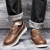 Мужская обувь очень большого размера весна и осень 2025 новая ретро рабочая обувь американская уличная повседневная кожаная обувь ботинки Мартина с большой головой