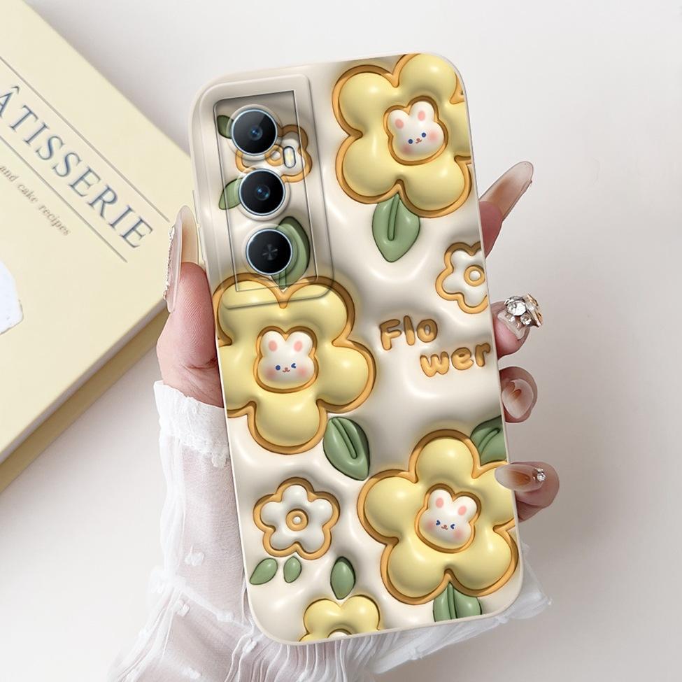 Funda For Realme C65 RMX3910 Back Cover For Realme C65 4G Case Shockproof Luxury Flowers Cute Cartoon Cool Silicone Bumper Coque